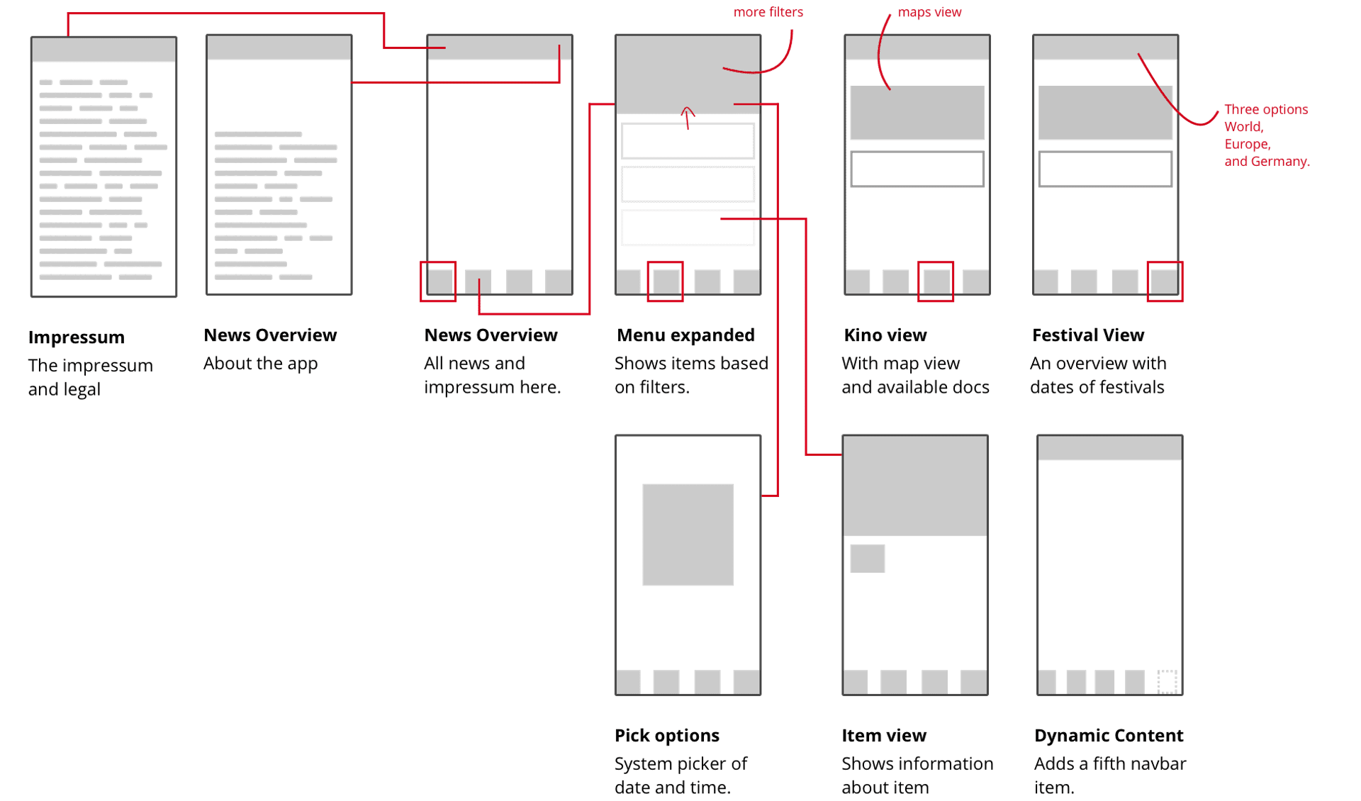 Doku App Wireframe