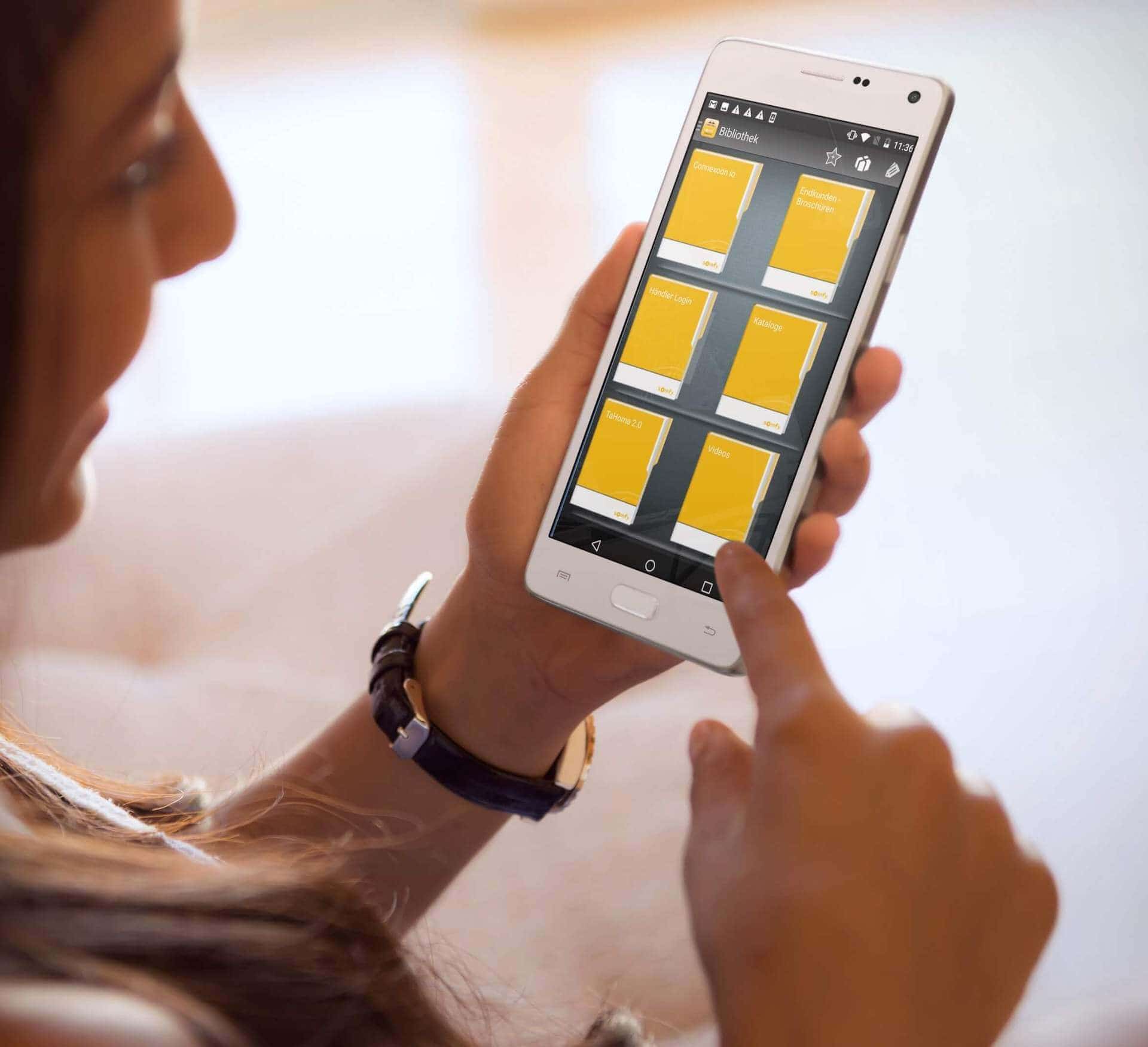 Somfy Bibliothek App auf Android