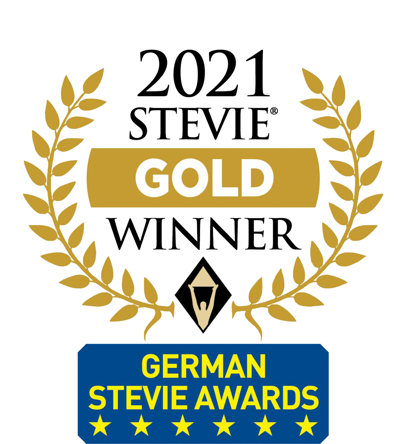Gold Logo des German Stevie Awards 2021